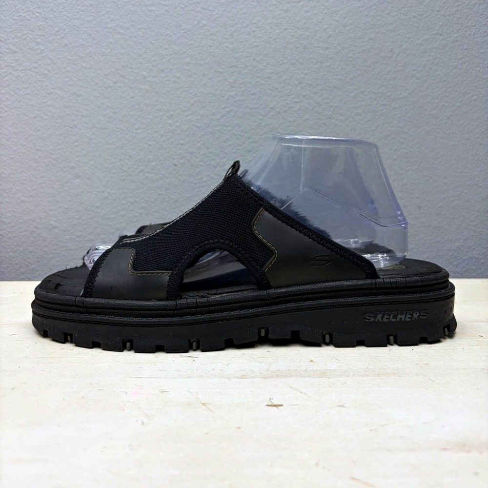 SKECHERS Black Y2K G-Tech Chunky Slide Sandals Size 9